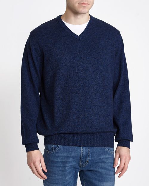 Regular Fit Cotton V-Neck Jumper