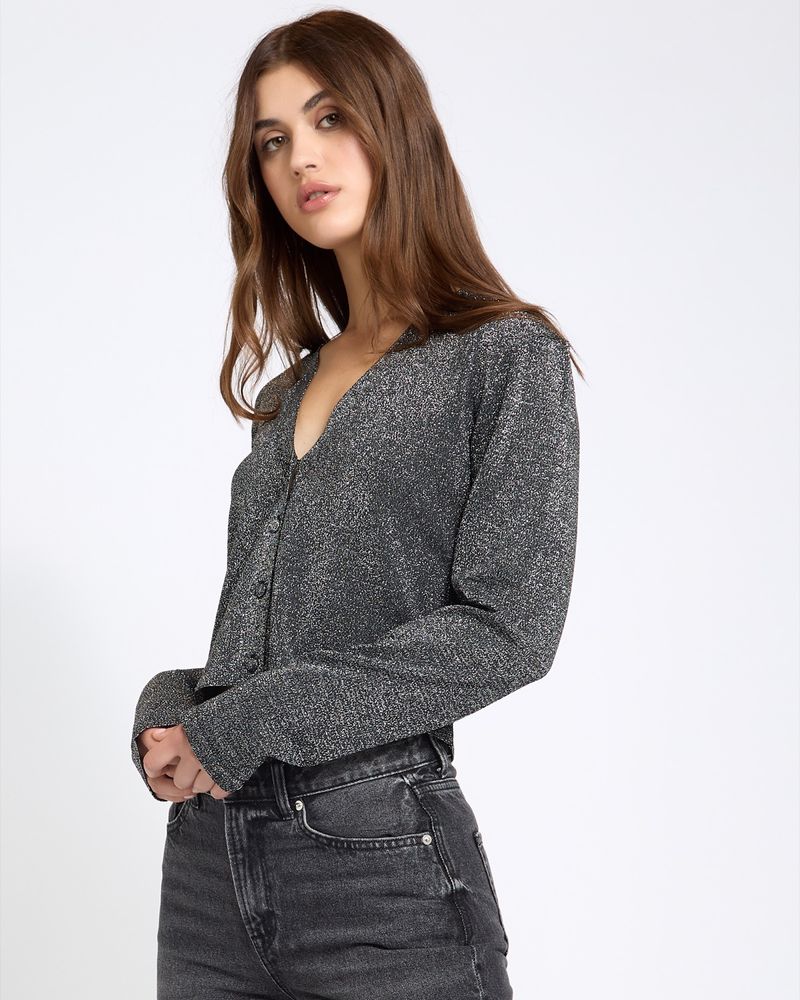 Savida Penelope Lurex V Neck Cardigan Dunnes Stores