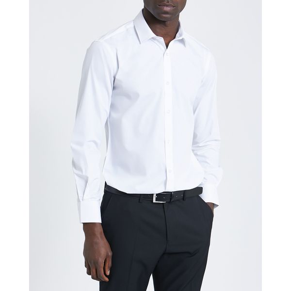 Slim Fit Long-Sleeved Cotton Rich Shirt