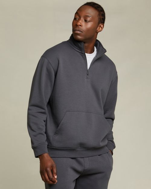 Relaxed Fit Half Zip Sweatshirt