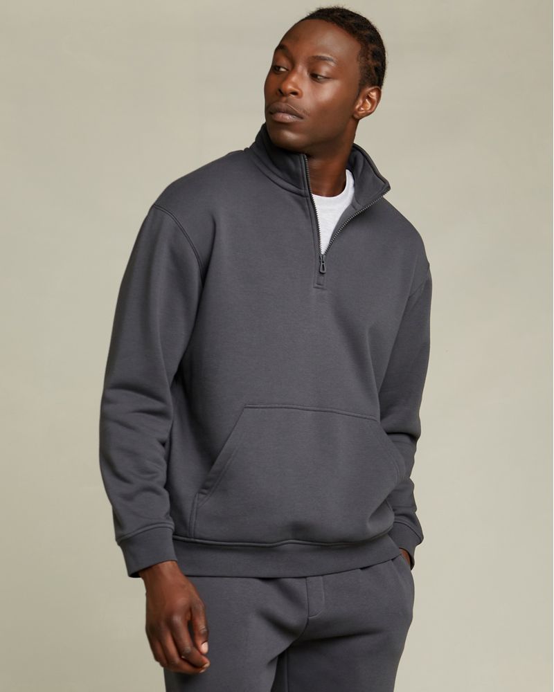 Grey half zip sweatshirt hotsell