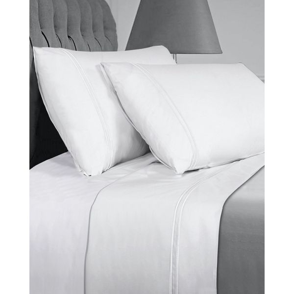 Francis Brennan the Collection White Double Stripe Duvet Cover