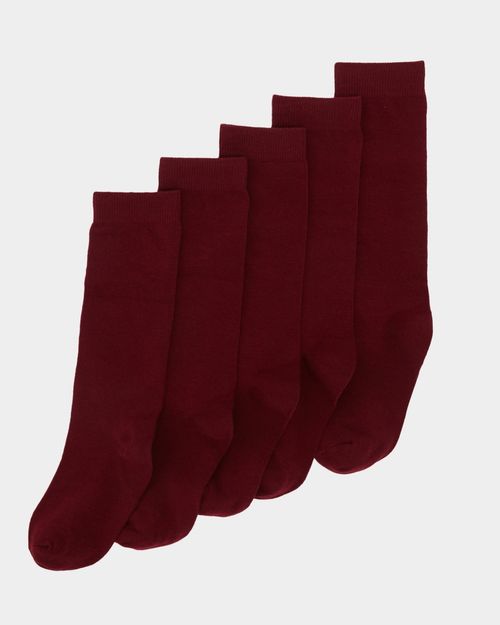 Girls Cotton Rich Knee High Socks - Pack Of 5