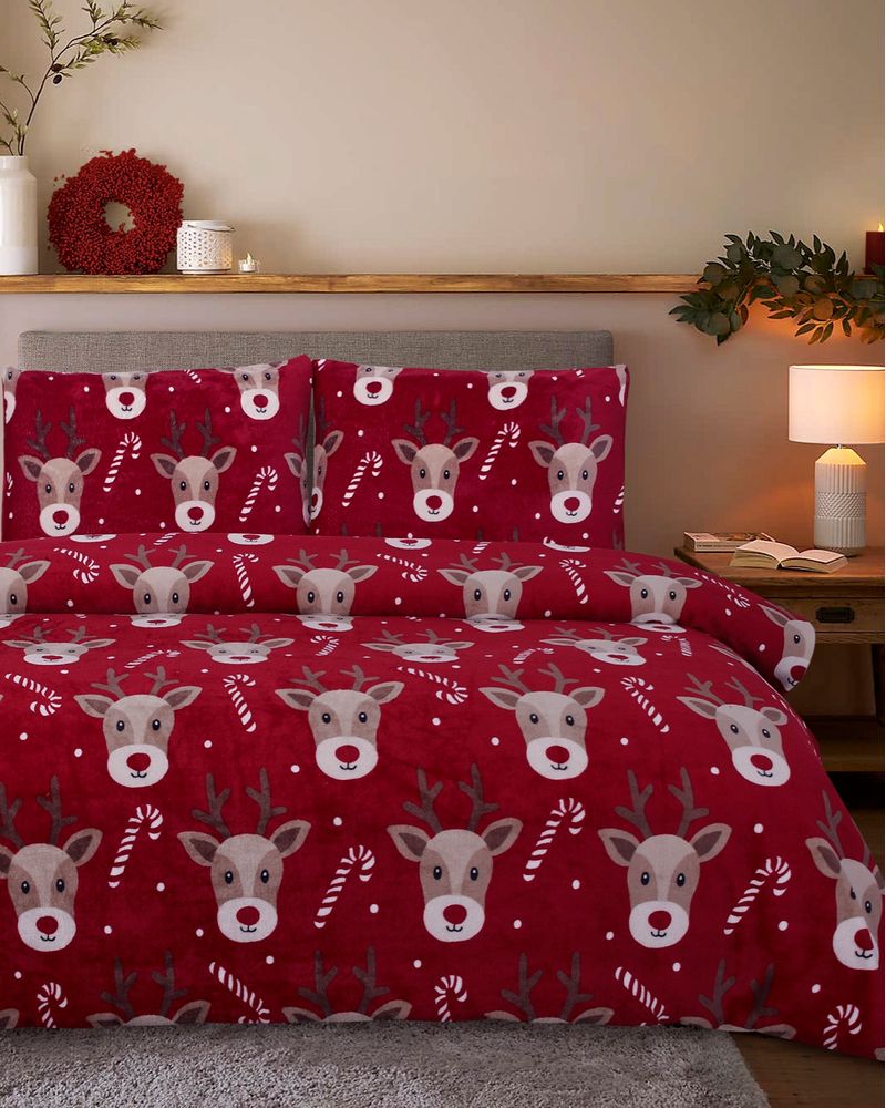 Reindeer Fleece Duvet Set Dunnes Stores