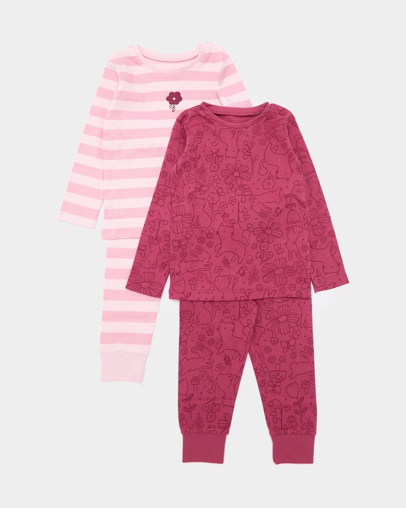 Baby Girls Pyjamas Pack Of 2 Dunnes Stores