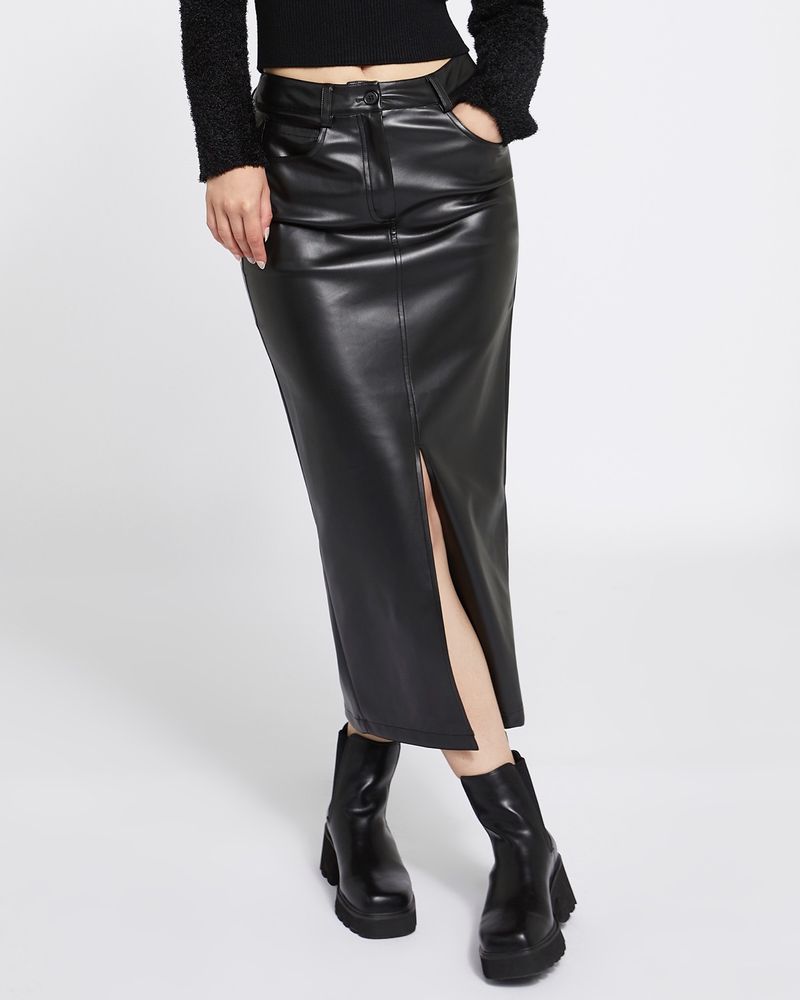 Savida PU Midi Skirt Dunnes Stores