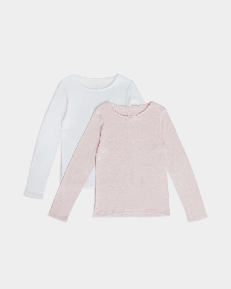 Girls Thermal Long Sleeved Tops Pack Of 2 2 14 Years