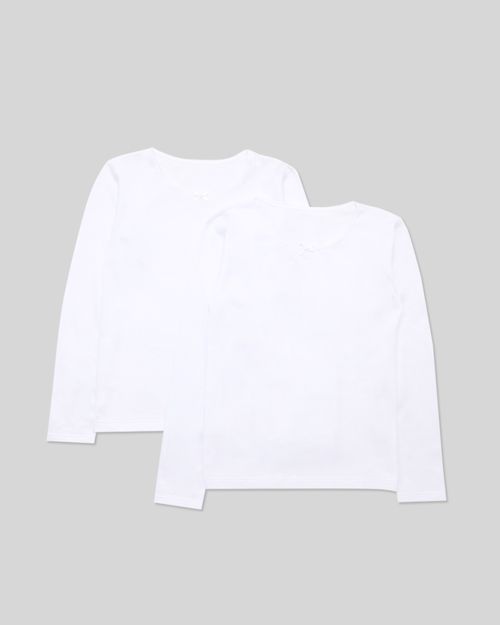 Girls Thermal Long-Sleeved Tops - Pack Of 2 (2-14 Years)