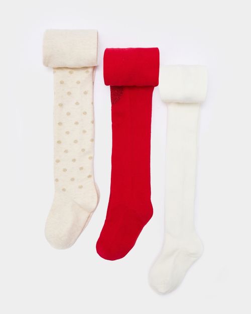 Cotton Rich Tights - Pack Of 3