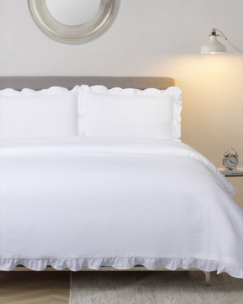 Washed Ruffle Duvet Set