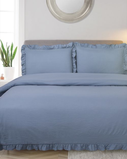 Washed Ruffle Duvet Set