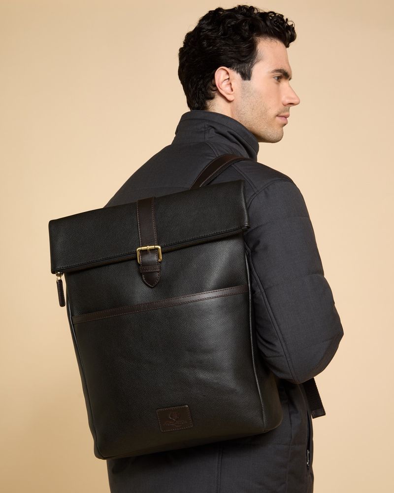 Leather rucksack mens sale