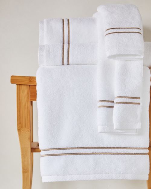 Francis Brennan the Collection Mink Stripe Towel