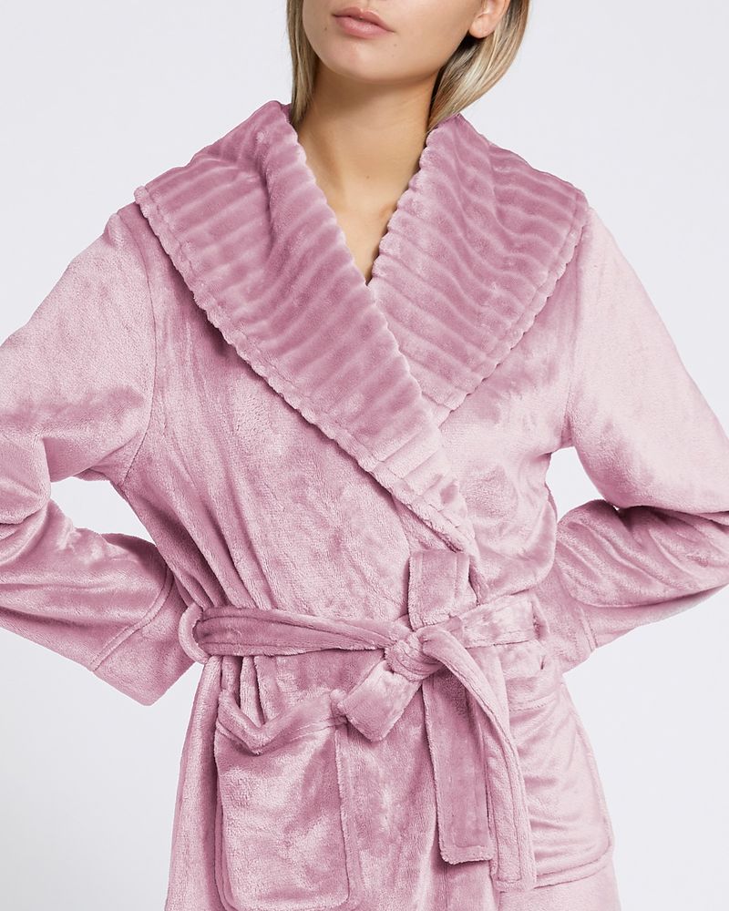 Clipped Shawl Collar Robe Dunnes Stores