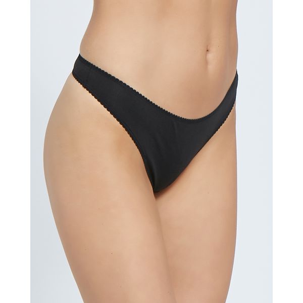 Plain Cotton Rich Thongs - Pack of 5
