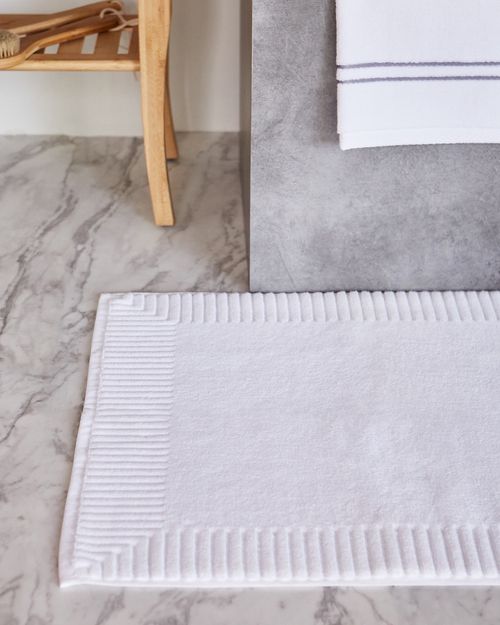 Francis Brennan the Collection White Square Bath Mat