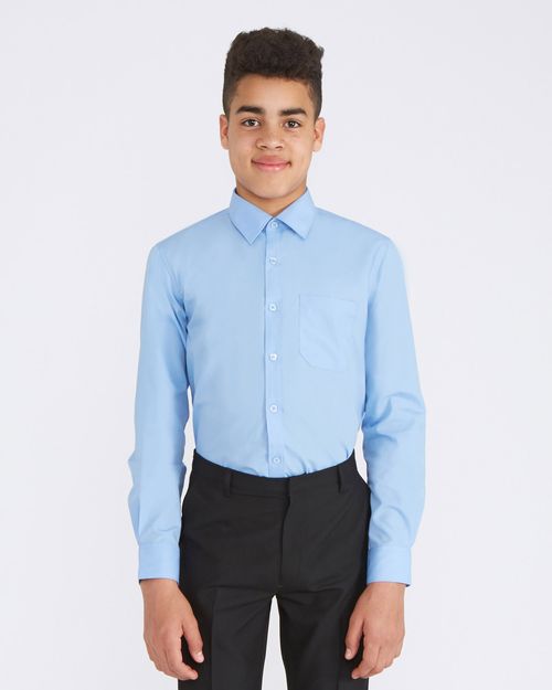 Long-Sleeved Non Iron Shirt - Pack of 3 - (4-16 Years)