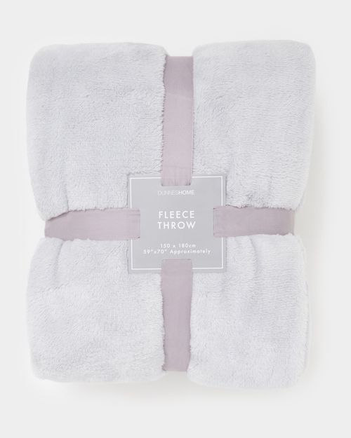 Silver Fleece Throw