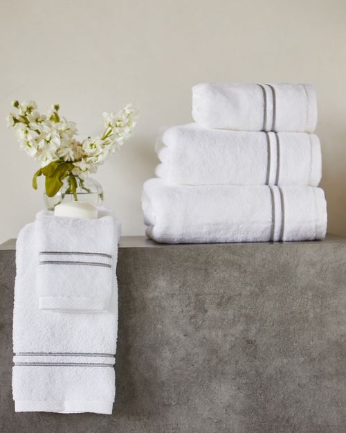 Francis Brennan the Collection Grey Stripe Towel