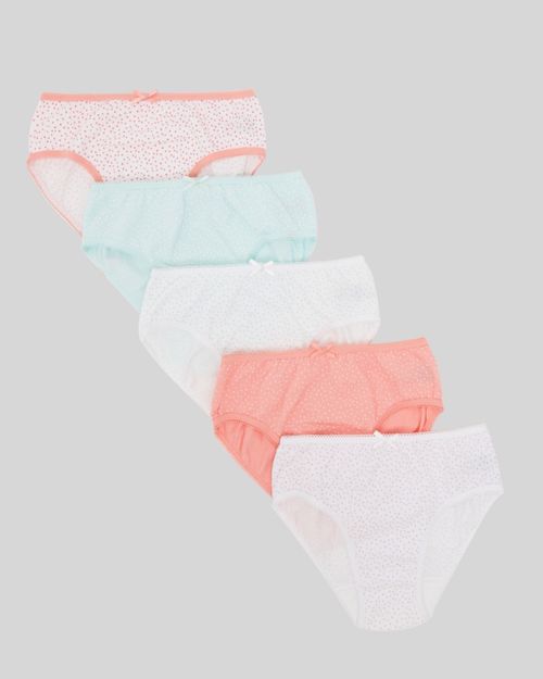 Girls Briefs - Pack Of 5 (2-14 Years)