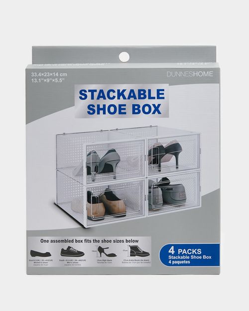 Stackable Shoe Boxes - Pack Of 4