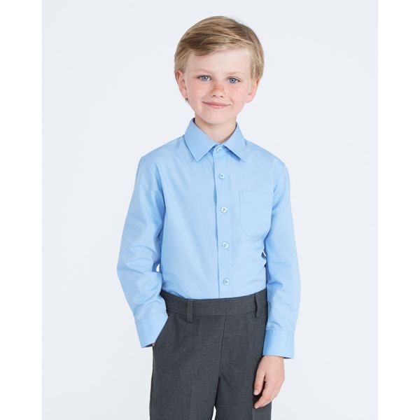 Long-Sleeved Easy Iron Shirt - Pack Of 3 - (4-16 Years)