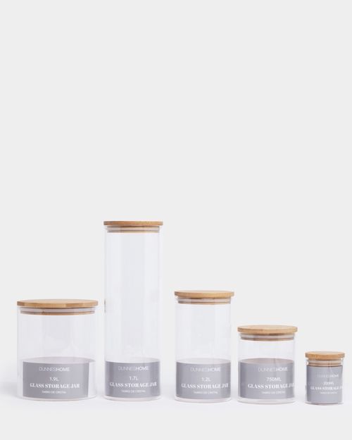 Round Glass Pantry Storage