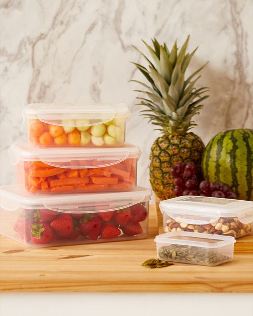 Clip Lid Food Storage Box (5 Pack)