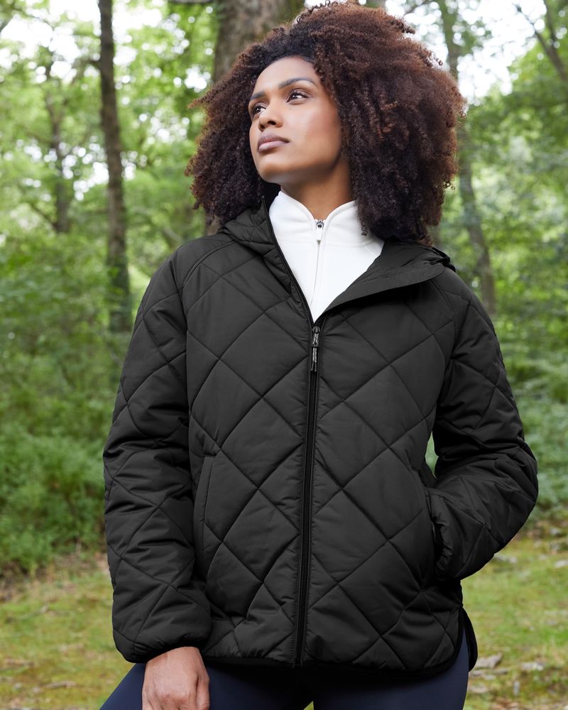 Quilted jacket with high neck best sale