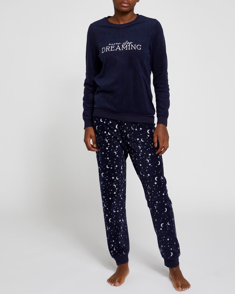 Microfleece Table Pyjama Set Dunnes Stores