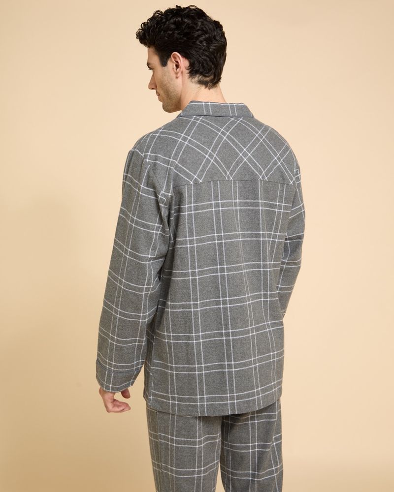 Paul Costelloe Living Grey Check Brushed Pyjamas Dunnes Stores