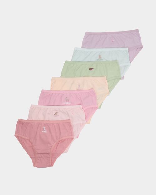 Girls Briefs - Pack Of 7 (2-14 Years)