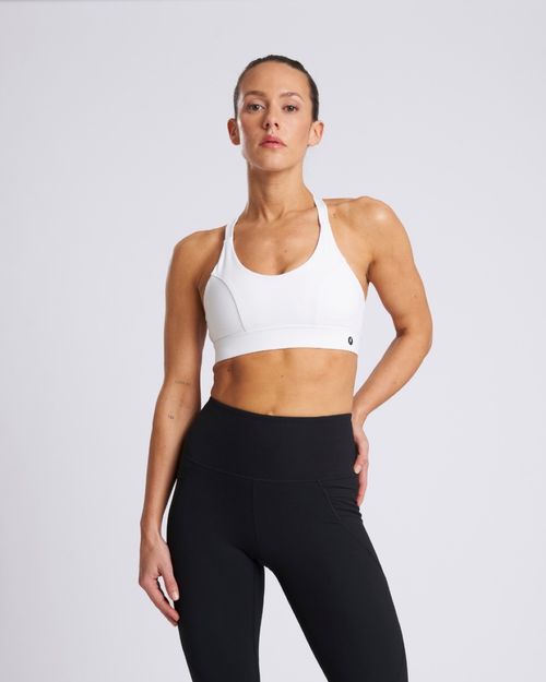 Powercut Ultimate Medium Impact Sports Bra in White