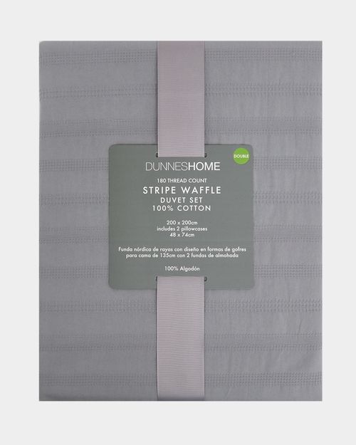 Waffle Stripe Duvet Set