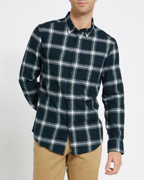 Regular Fit Brushed Check Shirt
