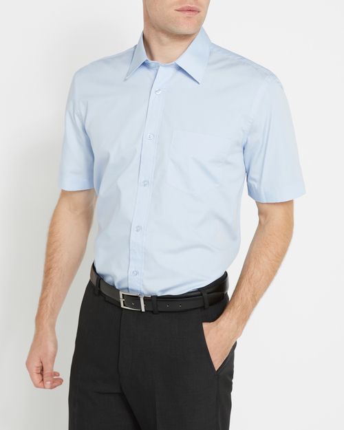 Regular Fit Short-Sleeved Cotton Rich Shirt
