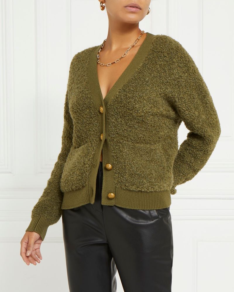 Gallery Boucle V Neck Button Cardigan Dunnes Stores