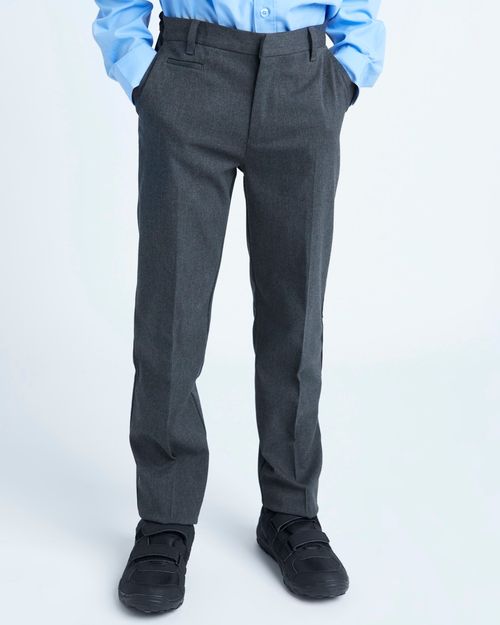 Longer Leg Stretch Regular Leg Trousers (9-17 Years)