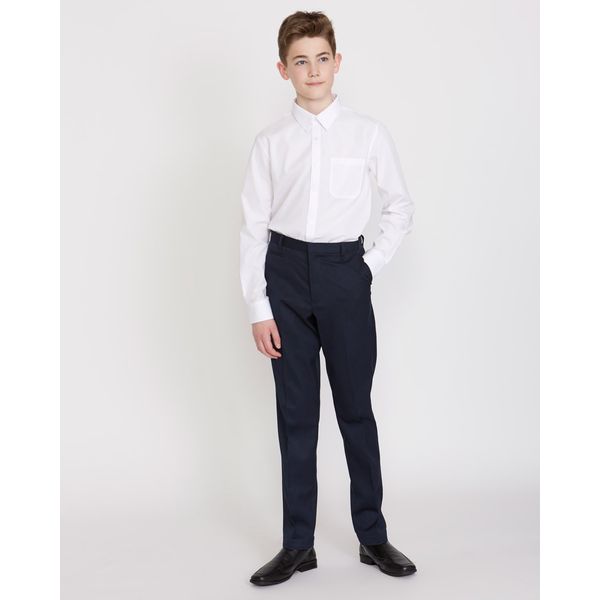 Longer Leg Stretch Regular Leg Trousers (9-17 Years)