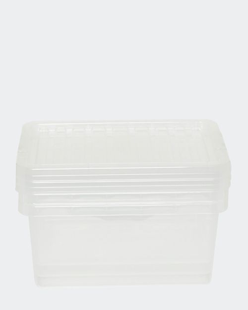 Clear Shoe Box Storage With Lid - Pack Of 3