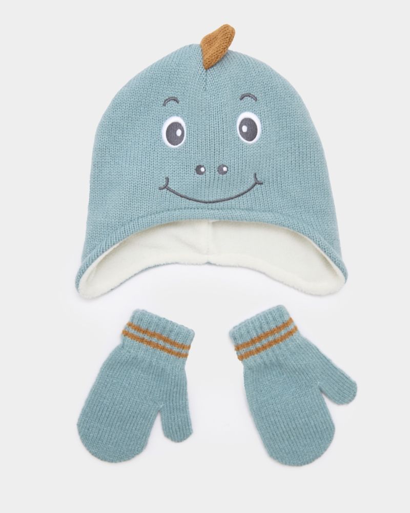 Baby boy trapper hat and mittens online