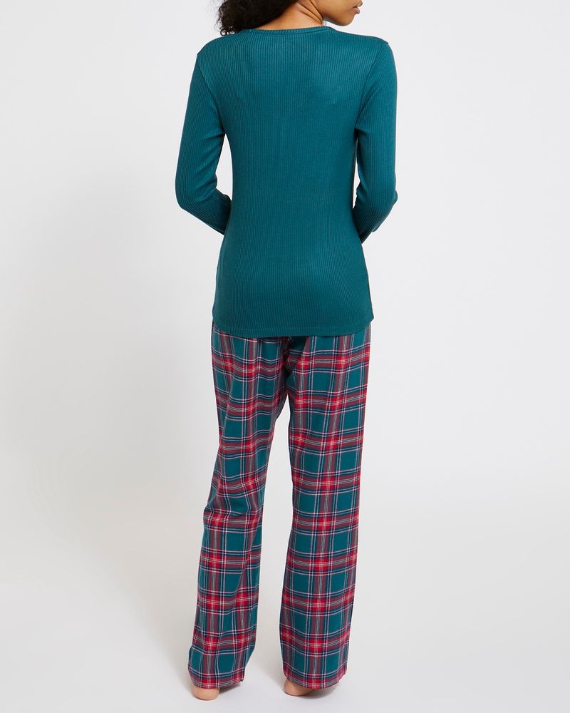 Christmas Knit Woven Pyjama Set Dunnes Stores