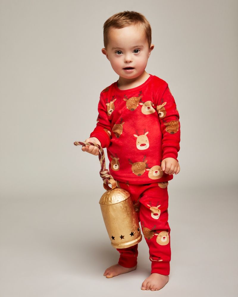 Christmas Baby Reindeer Velour Pyjamas 6 Months 4 Years Dunnes Stores