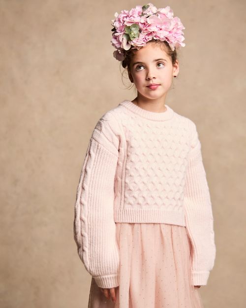Leigh Tucker Willow Maud Pink Textured Jumper (3-14 Years)