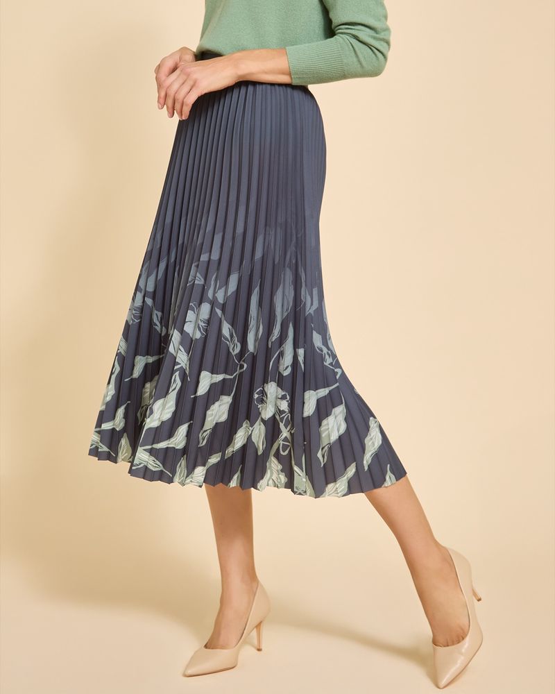 White a line elastic waist skirt with pockets L0605