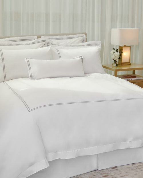 Francis Brennan the Collection Embroidered Double Stripe Bed Sheet