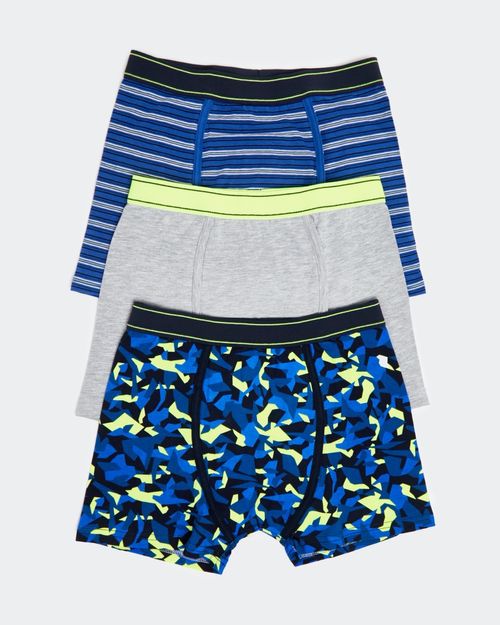Boys Jersey Trunks - Pack Of 3 (2-14 Years)