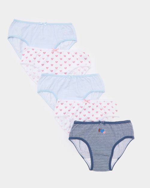 Girls Briefs - Pack Of 5 (2-14 Years)