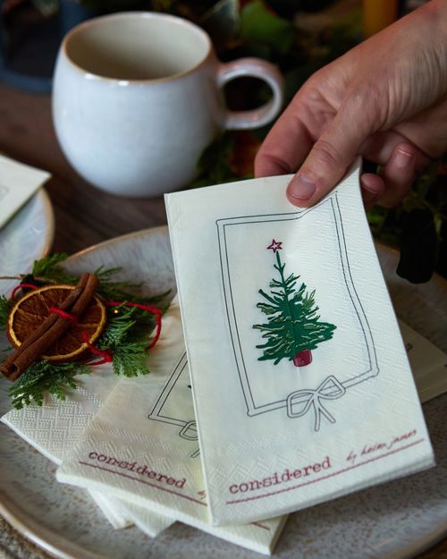 Helen James Considered ChristmasTree Napkin