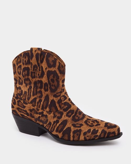 Leopard Western Ankle Boot